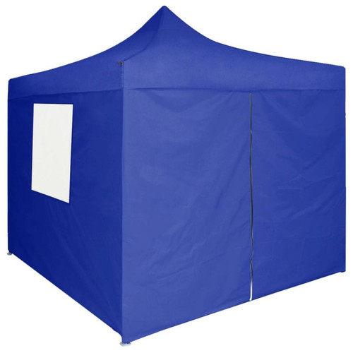 Tentes de réception vidaXL Tente de réception pliable avec 4 parois 2x2 m Acier Bleu