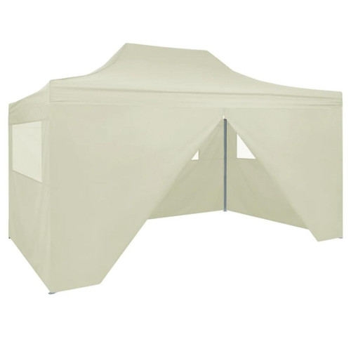 Vidaxl - vidaXL Tente de réception pliable avec 4 parois 3x4 m Acier Crème - Tentes de réception