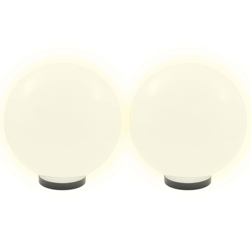 Vidaxl Lampe à LED sous forme de boule 2 pcs Sphérique 30 cm PMMA - Maison et jardin/Luminaires/Éclairage d'extérieur - Blanc - Blanc