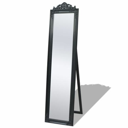 Miroirs Vidaxl Miroir sur pied Style baroque 160 x 40 cm Noir - Noir