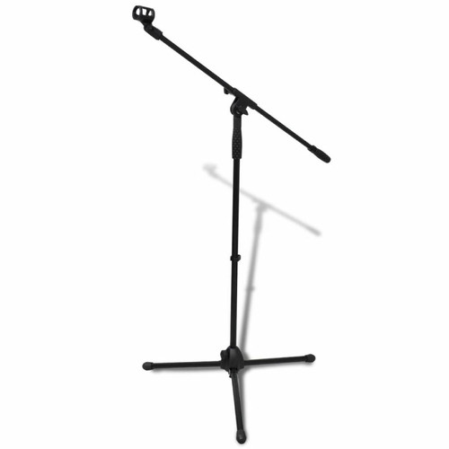 Vidaxl - Pied de microphone réglable en hauteur et pliable - Noir - Pupitres