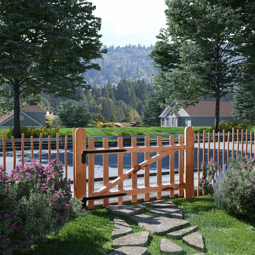 Portillon Vidaxl Portillon de clôture Bois de noisetier imprégné 100 x 60 cm - Brun