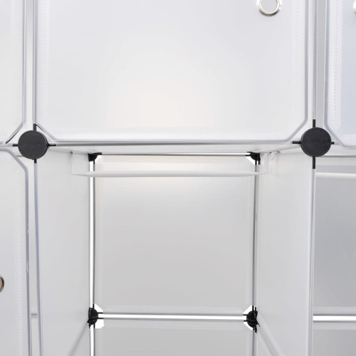 Armoire enfant vidaXL Armoire modulaire 14 compartiments blanc 37 x 146 x 180,5 cm