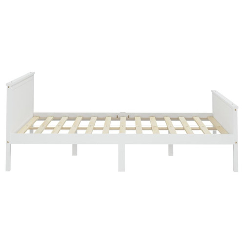 Lit enfant vidaXL Cadre de lit avec 4 tiroirs Blanc Bois de pin massif 140x200 cm