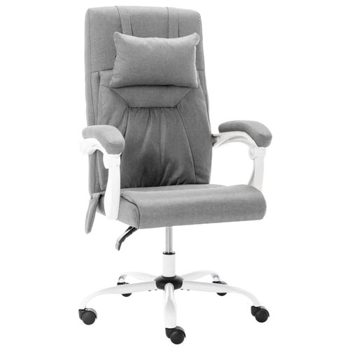 Vidaxl - vidaXL Chaise de bureau de massage Gris Tissu Vidaxl  - Chambre Enfant
