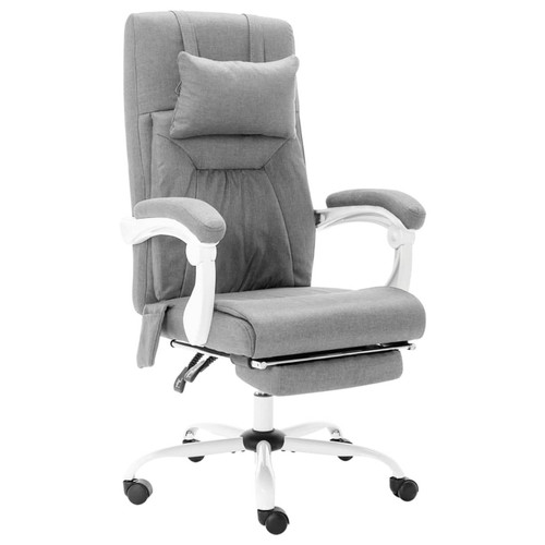 Vidaxl - vidaXL Chaise de bureau de massage Gris Tissu Vidaxl  - Marchand Vidaxl