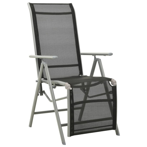 Vidaxl - vidaXL Chaise de jardin inclinable textilène et aluminium argenté Vidaxl  - Jardin