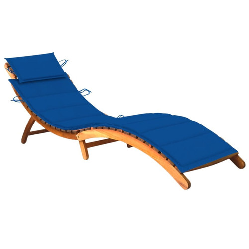 Vidaxl - vidaXL Chaise longue de jardin avec coussin Bois d'acacia solide Vidaxl  - Transats, chaises longues
