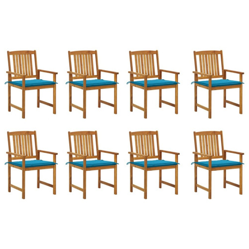 Chaises de jardin Vidaxl vidaXL Chaises de jardin avec coussins 8 pcs Bois d'acacia solide