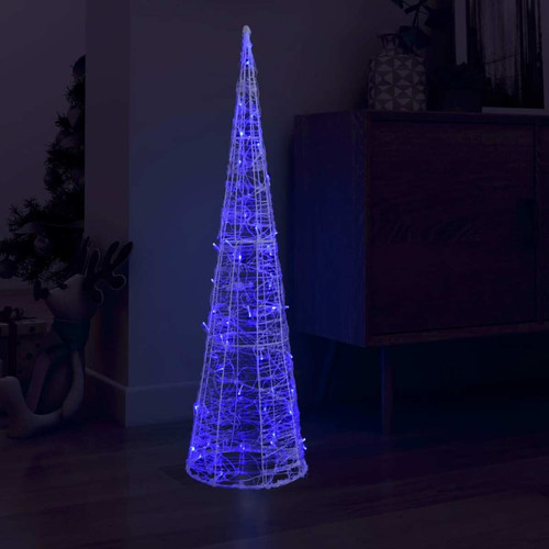 Vidaxl - vidaXL Cône lumineux décoratif pyramide à LED Acrylique Bleu 120 cm Vidaxl   - Sapin de Noël