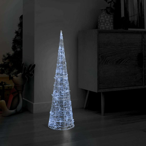 Vidaxl - vidaXL Cône lumineux décoratif pyramide LED Acrylique Blanc froid 90cm - Sapin de Noël