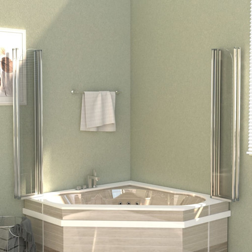 Cabine de douche vidaXL Enclos de bain 120x140 cm Verre trempé Transparent