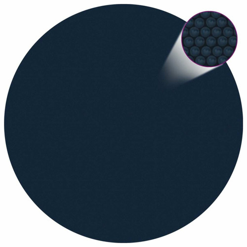 Vidaxl - vidaXL Film solaire de piscine flottant PE 488 cm Noir et bleu Vidaxl  - Piscine liner noir
