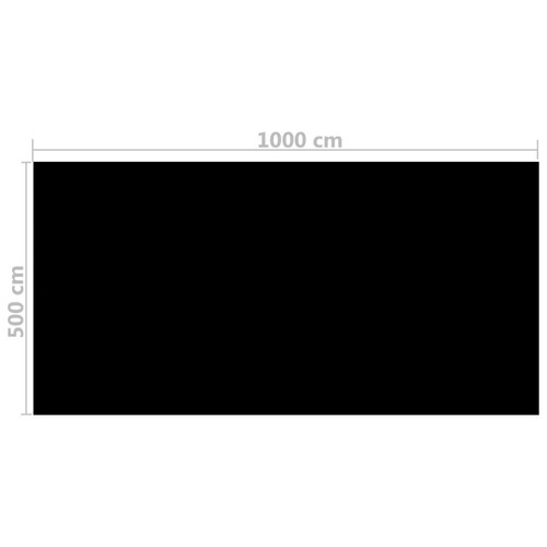 Vidaxl vidaXL Film solaire de piscine PE rectangulaire flottant 10x5 m Noir