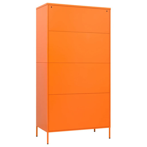 Armoire vidaXL Garde-robe Orange 90x50x180 cm Acier