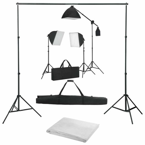 Vidaxl - vidaXL Kit de studio photo avec boîtes à lumière et toile de fond Vidaxl  - Kit studio photo Photo & Vidéo Numérique