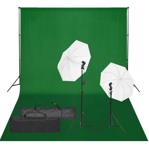 Vidaxl - vidaXL Kit de studio photo avec éclairage et toile de fond Vidaxl  - Flash et Torche Vidaxl