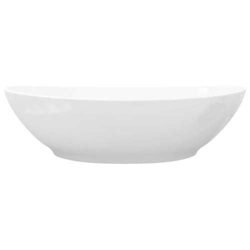Lavabo vidaXL Lavabo en forme ovale Céramique 40 x 33 cm Blanc