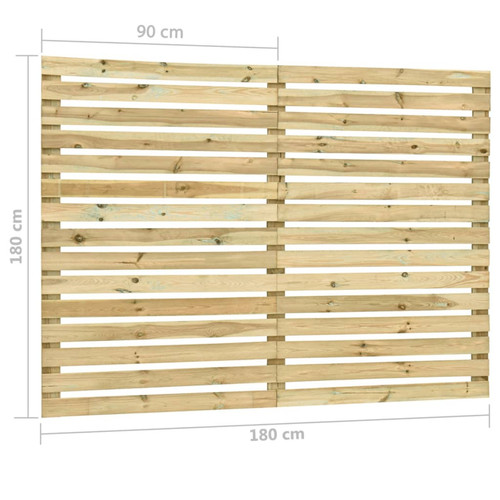 Panneaux et treillis vidaXL Panneau de clôture de jardin Bois de pin imprégné 180 x 180 cm