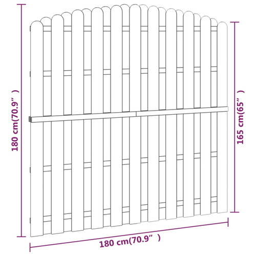 Panneaux et treillis vidaXL Panneau de clôture Pinède 180x(165-180) cm