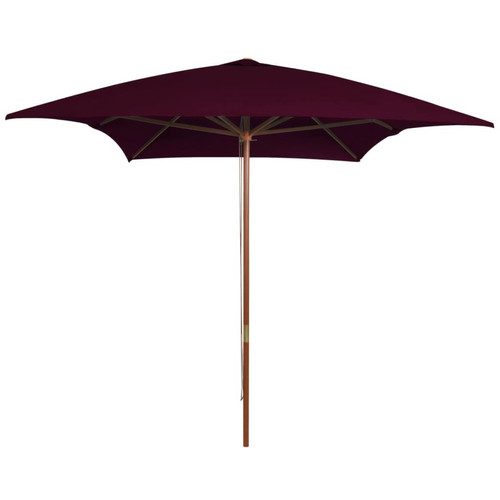 Vidaxl - vidaXL Parasol d'extérieur avec mât en bois Rouge bordeaux 200x300 cm Vidaxl  - Voile d'ombrage