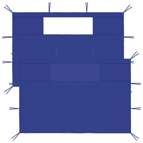 Vidaxl - vidaXL Parois latérales de belvédère avec fenêtres 2 pcs Bleu Vidaxl  - Fenetre pour abri de jardin