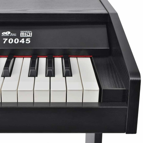 Vidaxl vidaXL Piano numérique avec pédales 88 touches Noir Panneau mélamine
