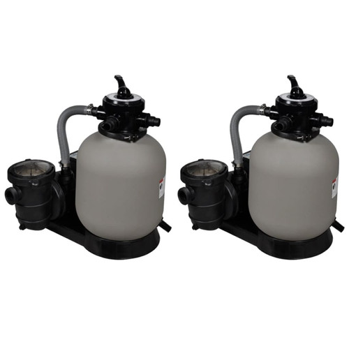 Vidaxl - vidaXL Pompes à filtre à sable 2 pcs 600 W 17000 l/h - Filtration piscines et spas Vidaxl