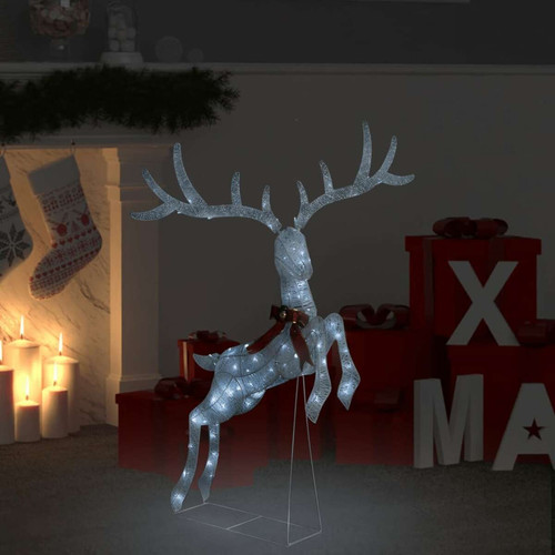 Vidaxl - vidaXL Renne volant de décoration de Noël 120 LED Blanc froid Blanc - Décorations de Noël