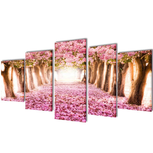 Affiches, posters Vidaxl vidaXL Set de toiles murales imprimées Cerisiers en fleurs 100 x 50 cm