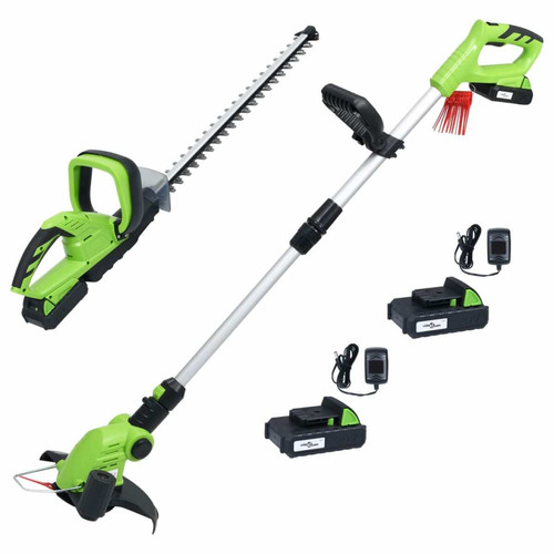 Consommables pour outillage motorisé Vidaxl vidaXL Set outils électriques jardin sans fil 2pcs chargeurs/batteries
