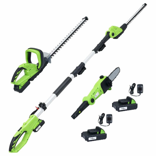 Consommables pour outillage motorisé Vidaxl vidaXL Set outils électriques jardin sans fil 3pcs chargeurs/batteries