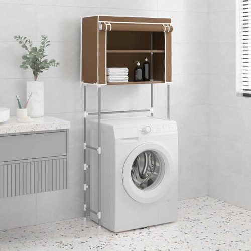 Vidaxl - vidaXL Support de rangement 2 niveaux sur la machine à laver Marron Vidaxl  - Salle de bain, toilettes Brun