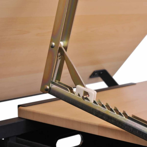 Vidaxl vidaXL Table à dessin inclinable 2 tiroirs et tabouret