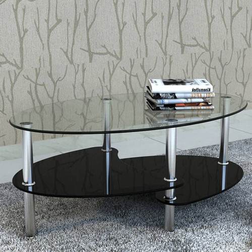 Vidaxl - vidaXL Table basse avec design exclusif Noir Vidaxl  - Table basse verre design