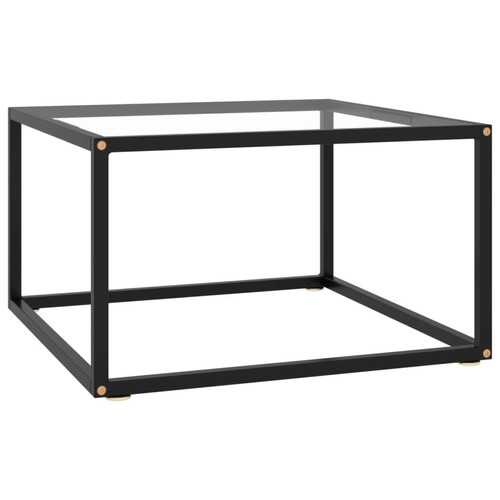 Vidaxl - vidaXL Table basse Noir avec verre trempé 60x60x35 cm Vidaxl  - Tables d'appoint Verre