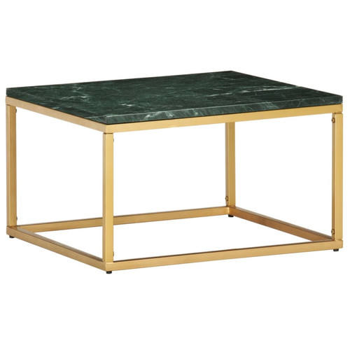 Tables à manger Vidaxl vidaXL Table basse Vert 60x60x35 cm Pierre véritable et texture marbre