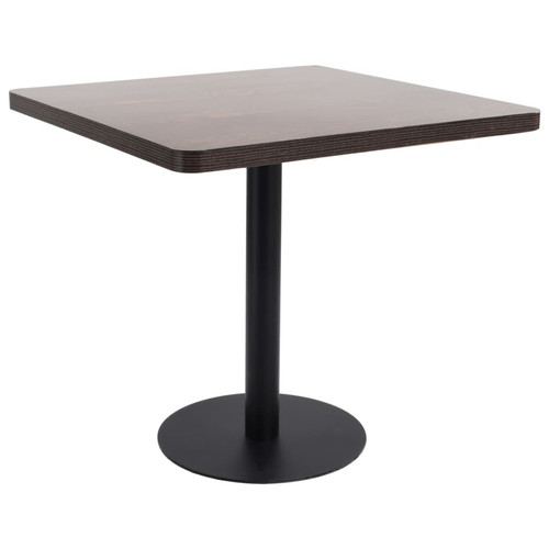 Vidaxl - vidaXL Table de bistro Marron foncé 80x80 cm MDF Vidaxl - Maison Marron noir
