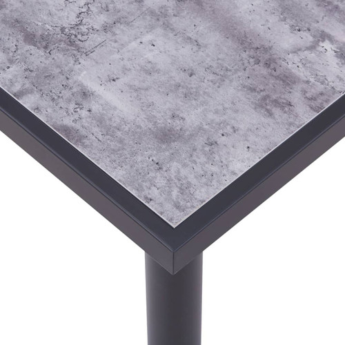 Vidaxl vidaXL Table de salle à manger Noir et gris béton 160x80x75 cm MDF