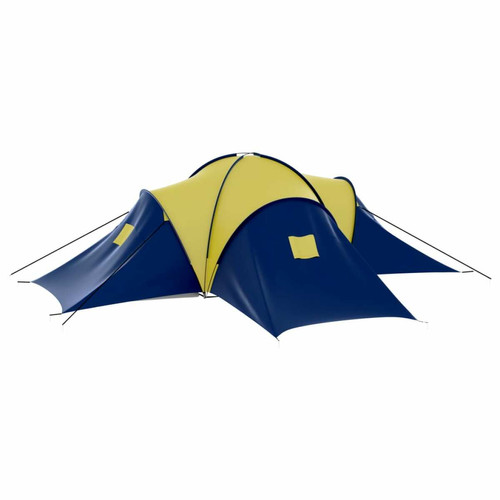 Vidaxl vidaXL Tente de camping 9 personnes Bleu et Jaune