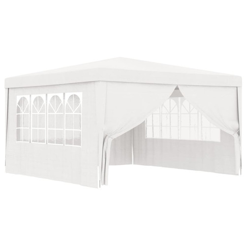 Pergolas et Tonnelles Vidaxl vidaXL Tente de réception avec parois latérales 4x4 m Blanc 90 g/m²