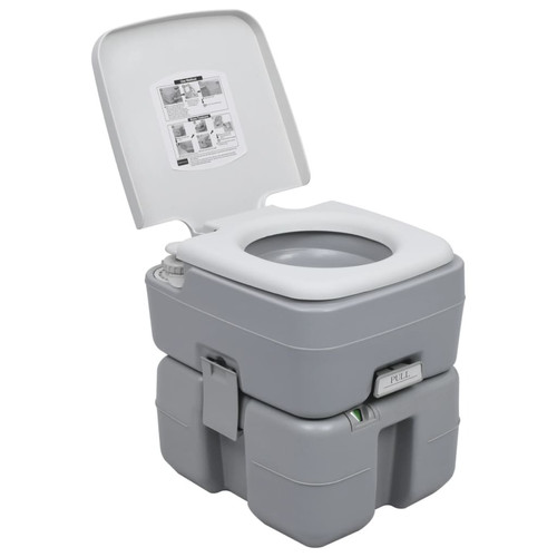 Vidaxl - vidaXL Toilette portable de camping Gris 20+10 L Vidaxl  - Vidaxl
