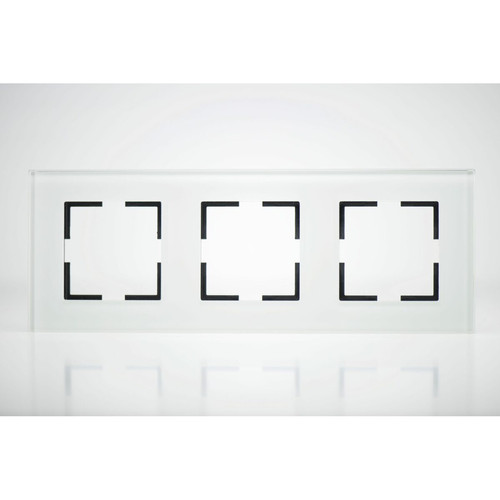 VIKO - Plaque de finition verre blanc 3 postes 84x230x10mm VIKO  - Interrupteurs & Prises