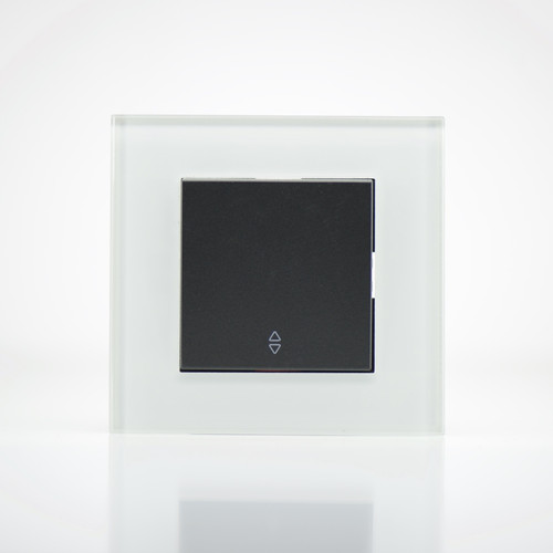 Interrupteurs et prises en saillie Plaque de finition verre blanc 1 poste 84x87x10mm