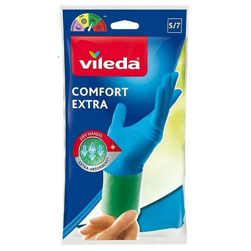 Protections pieds et mains Vileda Gants de travail Vileda Confort Extra Bleu Vert Métal