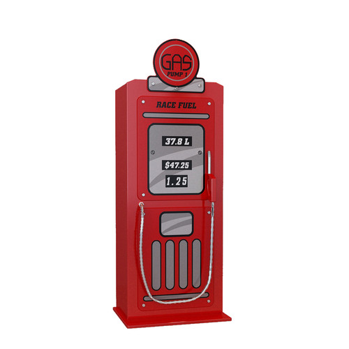 Vipack - Armoire 1 porte pompe à essence Car Beds - Rouge - Chambre Enfant Rouge
