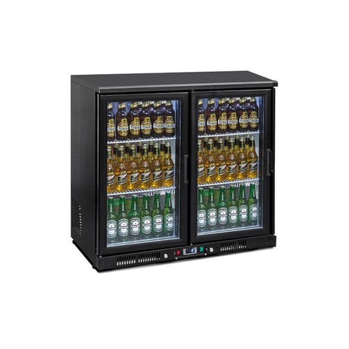 Réfrigérateur VIRTUS GROUP Réfrigérateur Bar Avec 2 Portes Battante En Verre, 210 Litres, +2°/+12°C - Virtus - R290 - 2Vitrée/battante 920x500x910mm