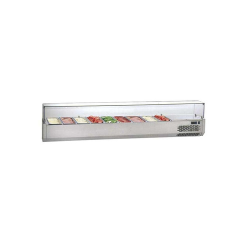 Réfrigérateur VIRTUS GROUP Saladette Réfrigérée 8X GN 1/3 H 150 mm, +4°/+10°C - Virtus