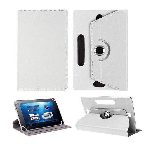 Visiodirect - Etui rotatif en simili cuir pour Asus MEMO Pad ME302 10" Blanc -VISIODIRECT- Visiodirect  - Etui tablette asus