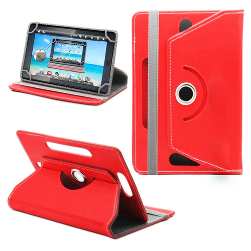 Housse, étui tablette Visiodirect Etui rotatif en simili cuir pour iPad 1 9.7" Rouge -VISIODIRECT-